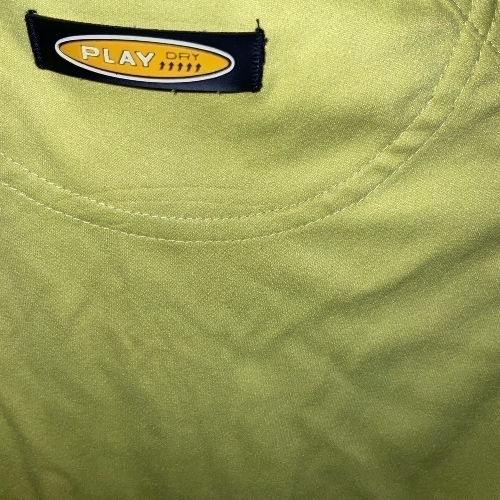 Men’s used size L Greg Norman yellow pullover golf coat jacket Large Pre own - Picture 6 of 6